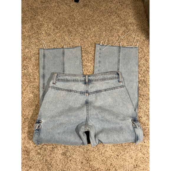 Superdown Light Wash Denim Brittany Cargo Jeans Womens Size‎ 23 - Picture 3 of 7
